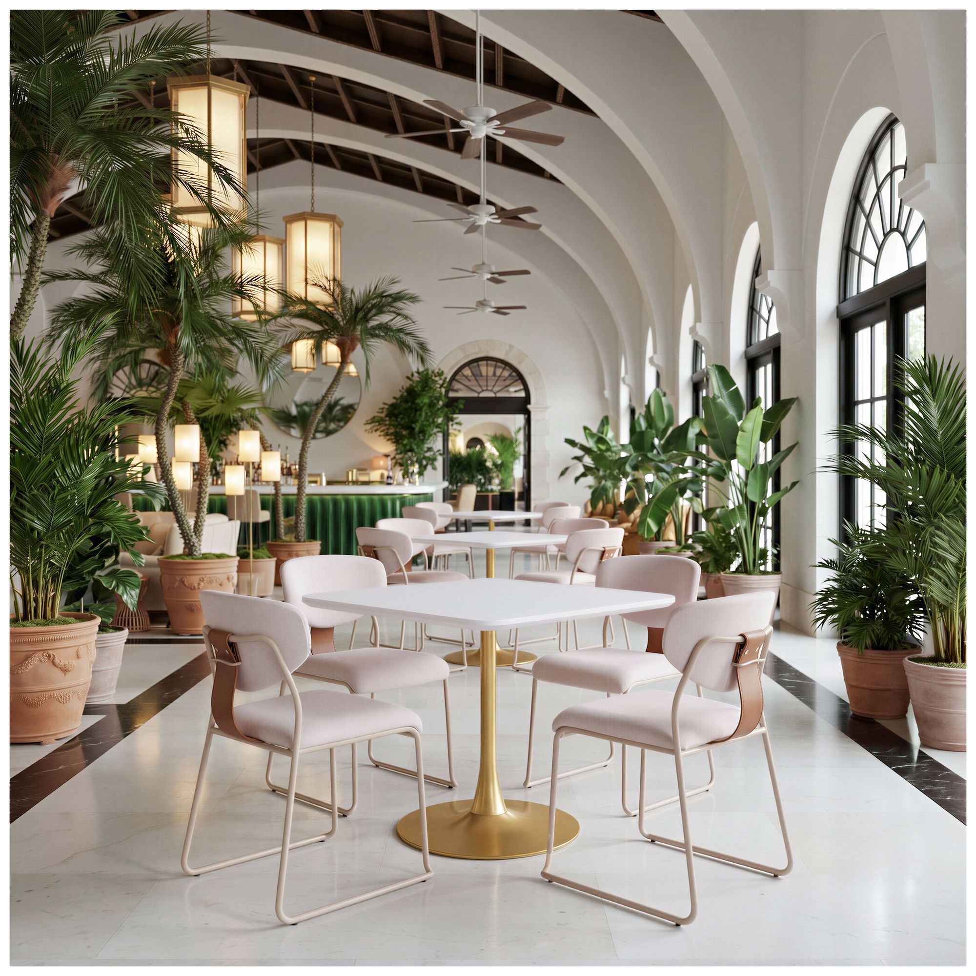 Image 7 Epas Dining Table White & Gold more views