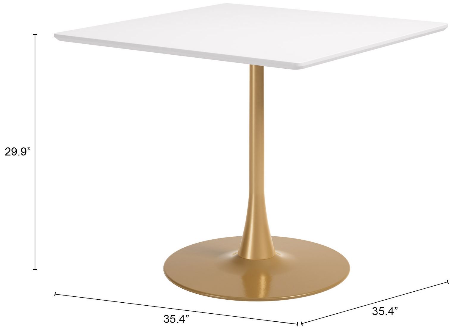 Epas Dining Table White & Gold