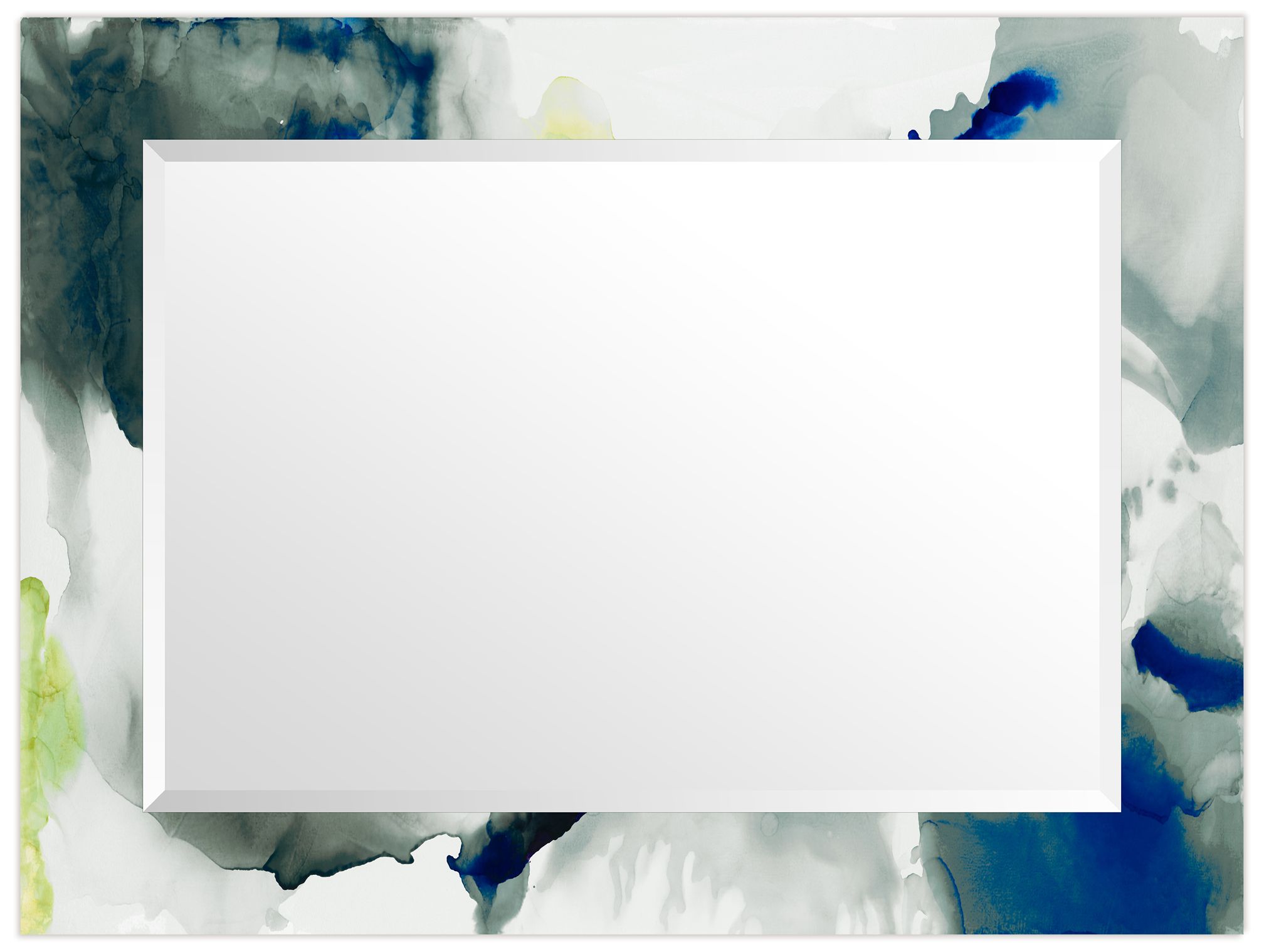 Image 3 Ephemeral IRectangular Beveled Mirror on Printed Tempered Art Glass more views