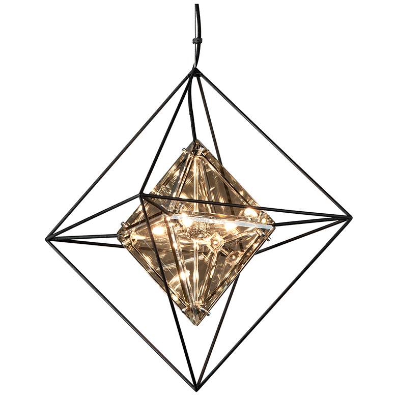 Image 1 Epic 18 inch Wide Forged Iron 4-Light Pendant