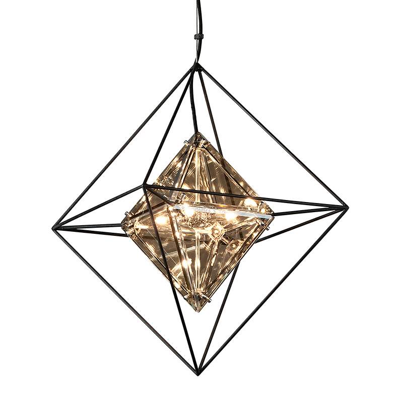 Image 1 Epic 18 inch Wide Forged Iron 4-Light Pendant