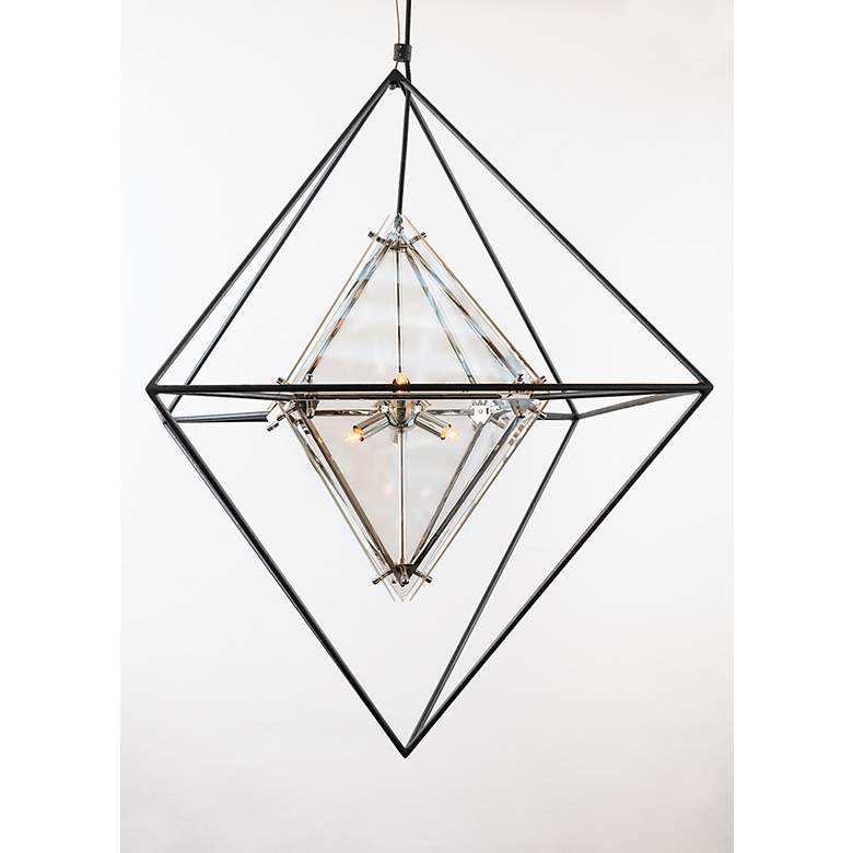 Image 2 Epic 18" Wide Forged Iron 4-Light Pendant more views