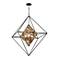 Epic 30" Wide Forged Iron and Topaz Glass Pendant Light