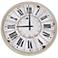 Epic Time 39 1/2" Wide Antique Off-White Wall Clock
