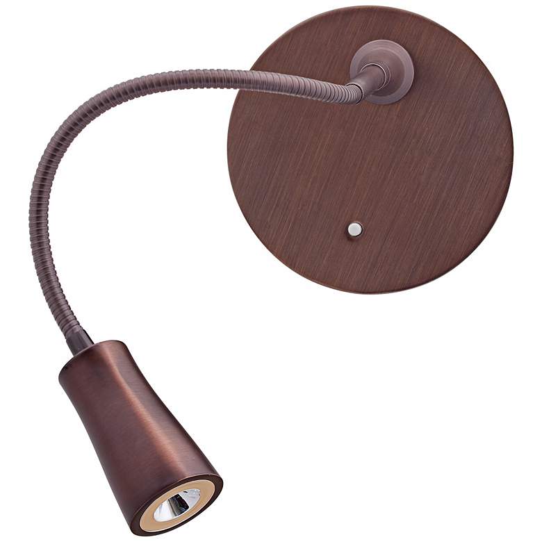 Image 1 Epiphanie Bronze Gooseneck LED Wall Lamp