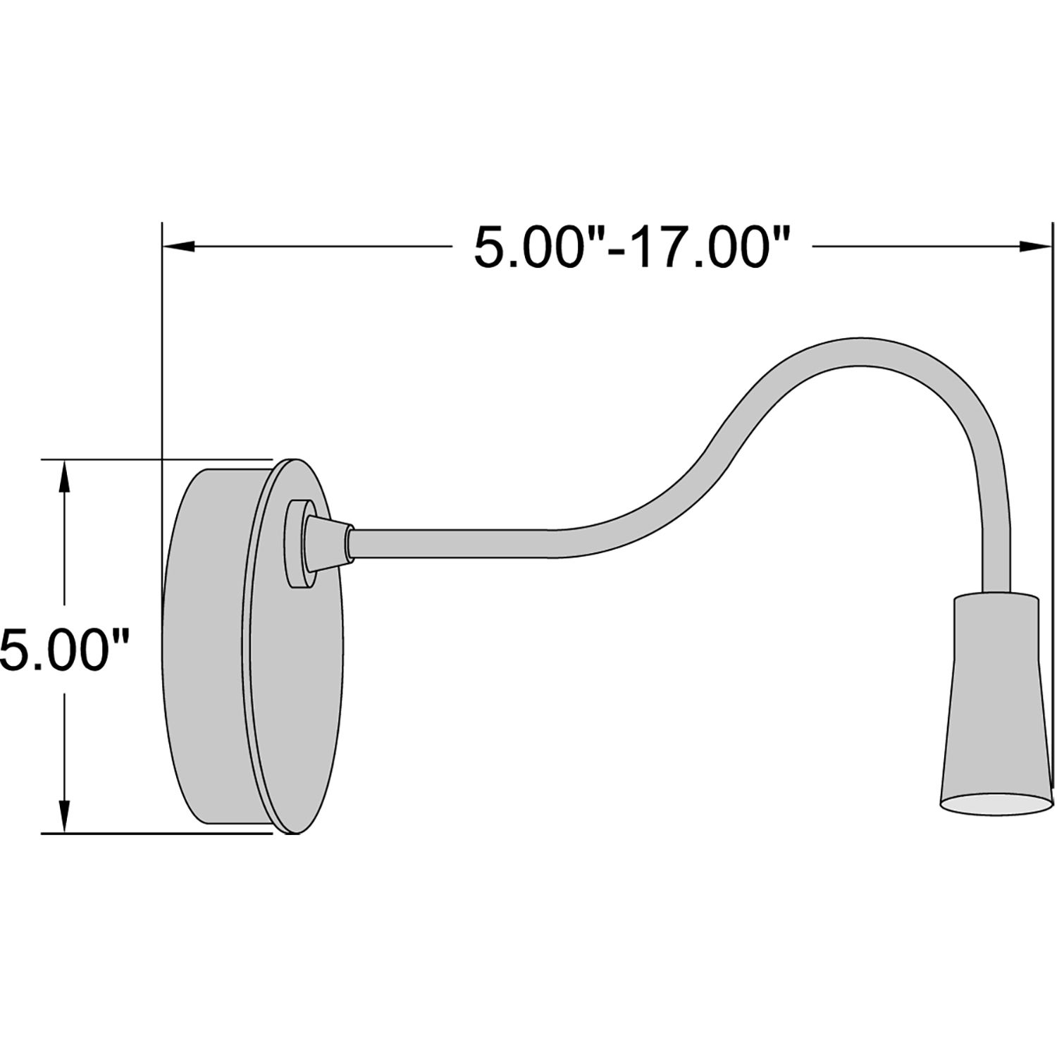 Image 4 Epiphanie Bronze Gooseneck LED Wall Lamp more views