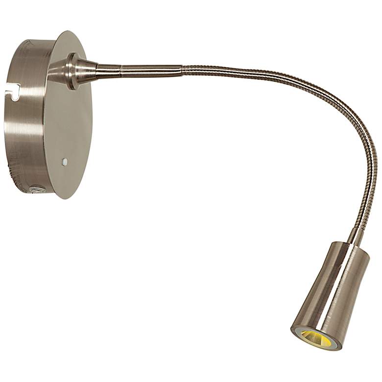 Image 1 Epiphanie Brushed Steel Modern Gooseneck Arm LED Wall Lamp