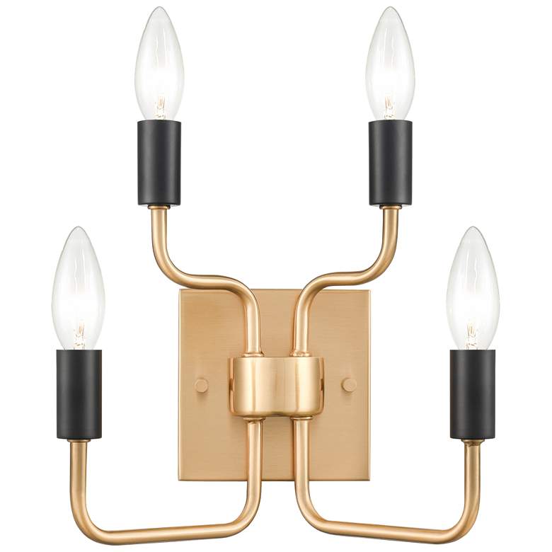 Image 1 Epping Avenue 10 inch High 4-Light Sconce - Aged Brass