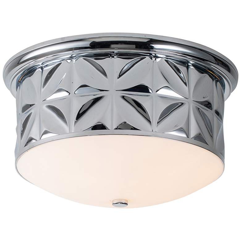 Image 2 Epsilon 17 1/2 inch Wide Polished Chrome Ceiling Light