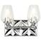 Epsilon Modern 2 Light Bath Vanity in Polished Chrome
