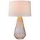 Epsilon Two-Tone Clear and Off-White Glass Table Lamp