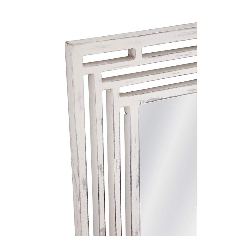 Image 3 Epsilon Weathered White 36" x 48" Rectangular Wall Mirror more views