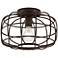 Epstein 12" Wide Oil-Rubbed Bronze Caged Ceiling Light