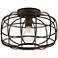 Epstein 12" Wide Oil-Rubbed Bronze Caged Ceiling Light
