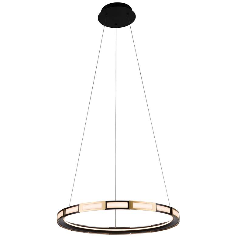 Image 1 Equator 24" Matte Black/Satin Gold Pendant