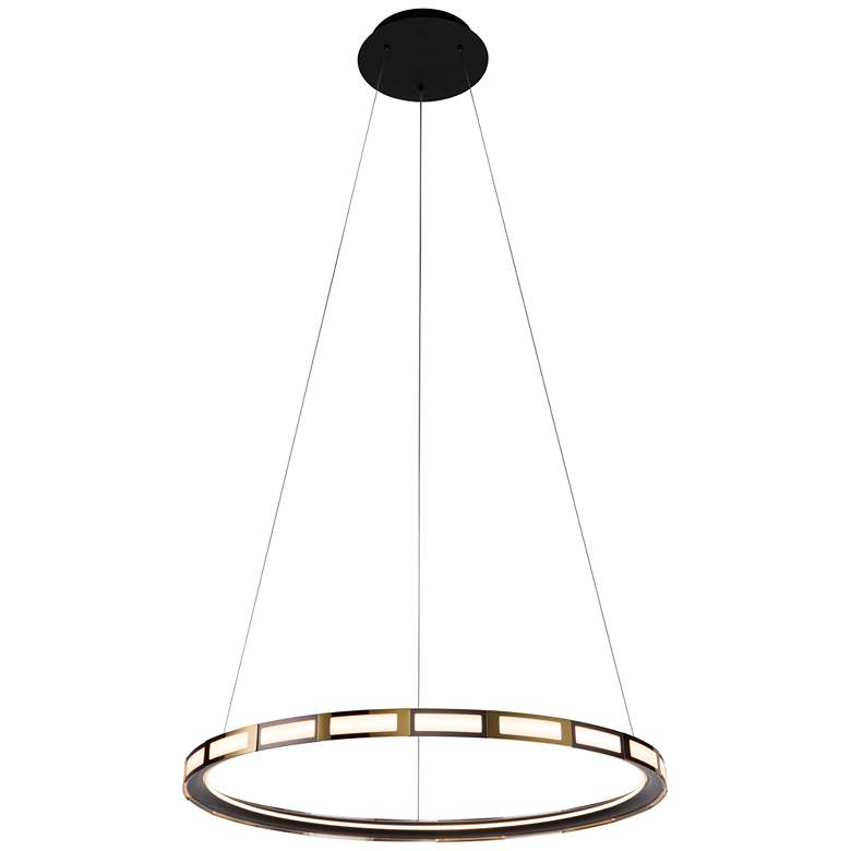 Image 1 Equator 29.9" Matte Black/Satin Gold Pendant
