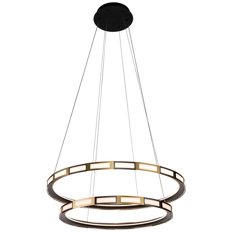 Image 1 Equator 29.9" Matte Black/Satin Gold Pendant