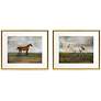 3_Equestrian I 27" Wide 2-Piece Giclee Framed Wall Art Set