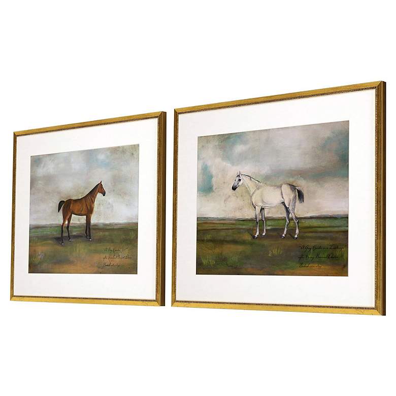 Image 5 Equestrian I 27" Wide 2-Piece Giclee Framed Wall Art Set more views