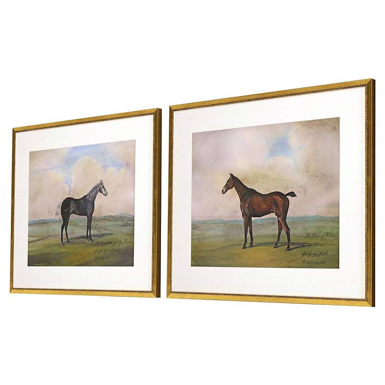 Image 5 Equestrian II 27 inch Wide 2-Piece Giclee Framed Wall Art Set more views