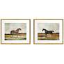 3_Equestrian III 27" Wide 2-Piece Giclee Framed Wall Art Set