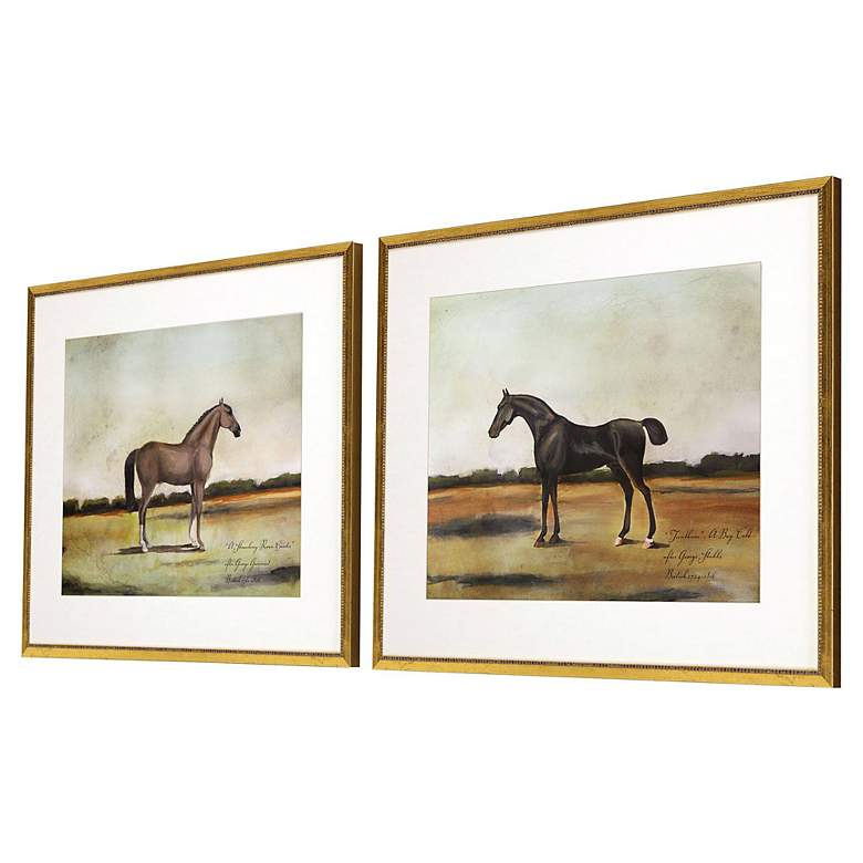 Image 5 Equestrian III 27" Wide 2-Piece Giclee Framed Wall Art Set more views