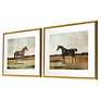Equestrian III 27" Wide 2-Piece Giclee Framed Wall Art Set in scene