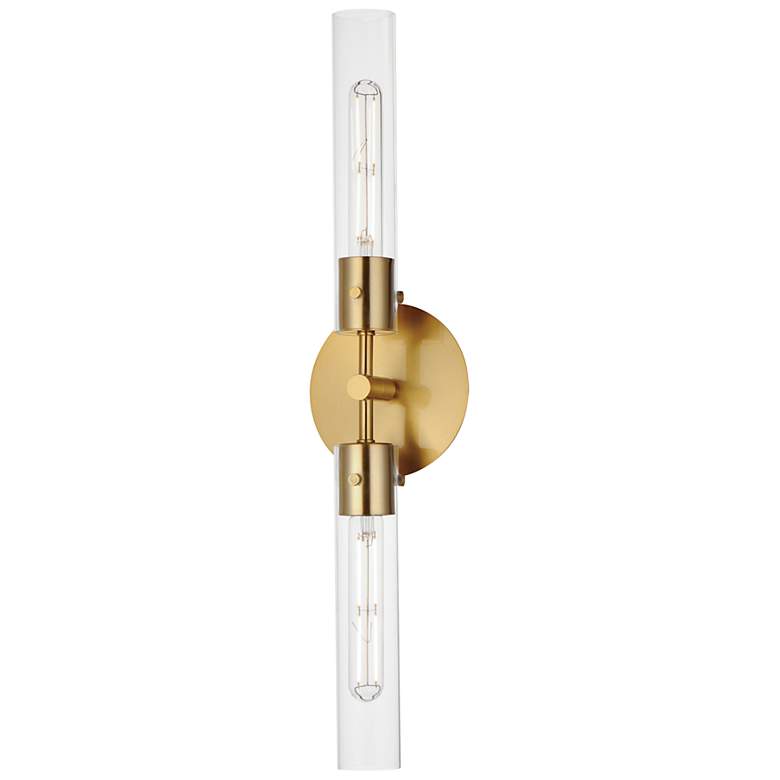 Image 1 Equilibrium 2-Light LED Wall Sconce - Natural Aged Brass