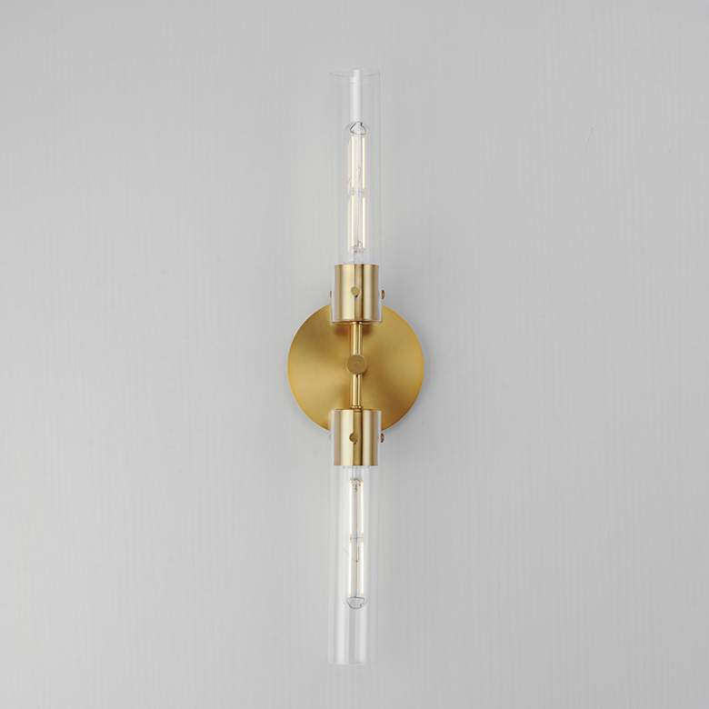 Image 3 Equilibrium 2-Light LED Wall Sconce - Natural Aged Brass more views
