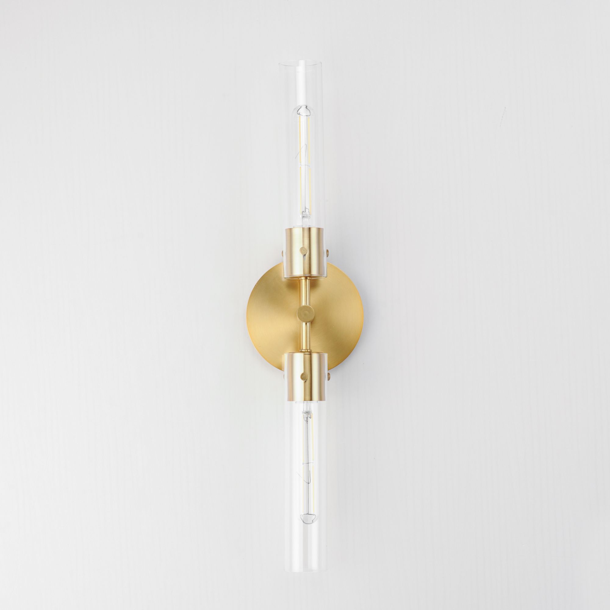 Image 2 Equilibrium 25"H Natural Aged Brass LED 2-Light Wall Sconce more views