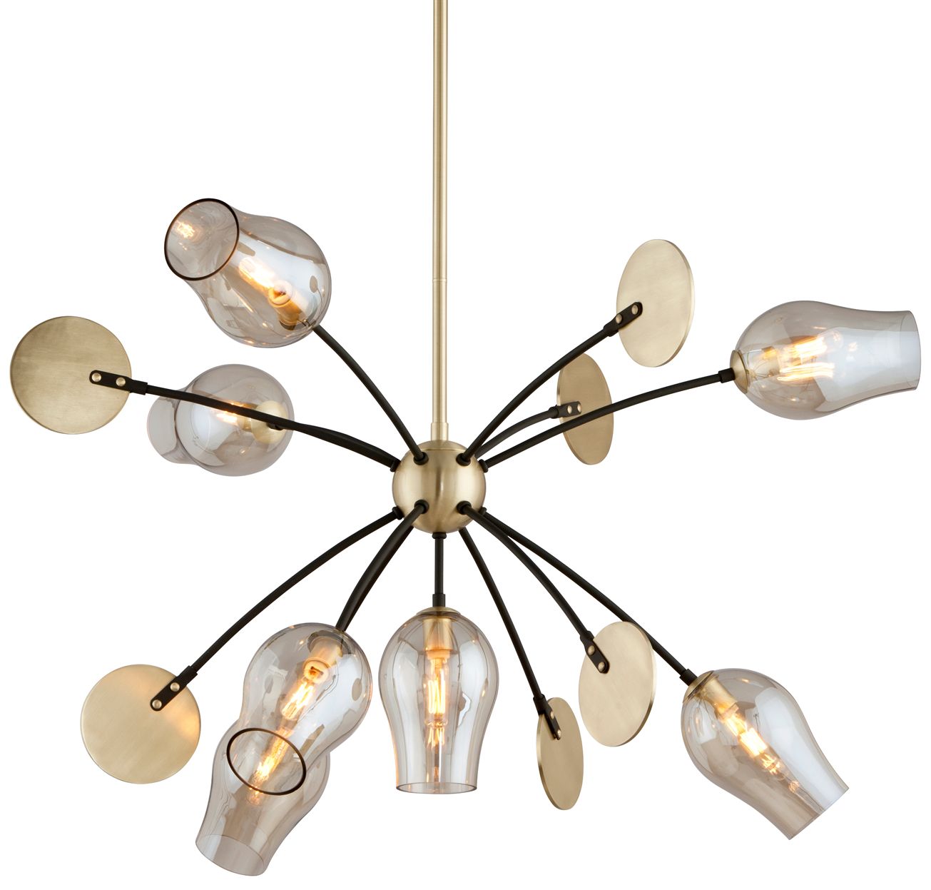 Equilibrium 38" Wide Textured Bronze Pendant Light