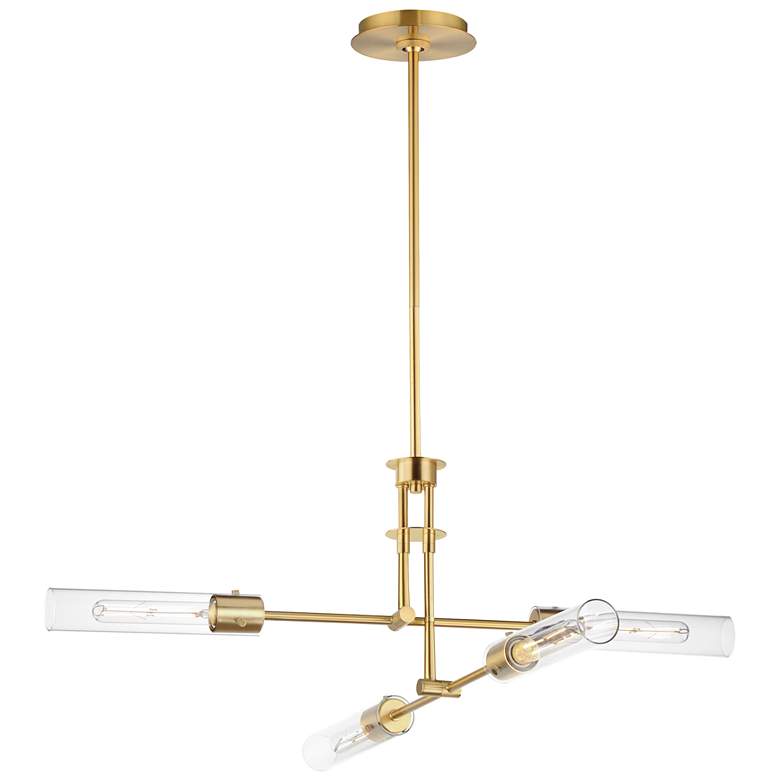 Image 1 Equilibrium 4-Light LED Flush Mount Convertible Brass