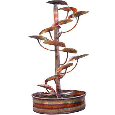 Equilibrium 48" High Copper Outdoor Cascading Fountain