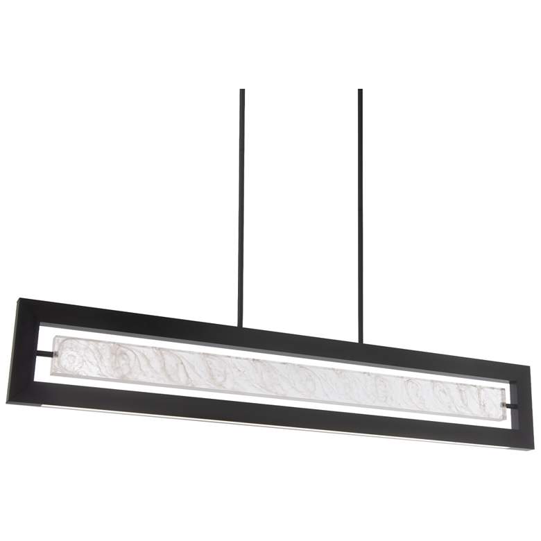 Image 1 Equilibrium 8 inchH x 48 inchW 1-Light Linear Pendant in Black