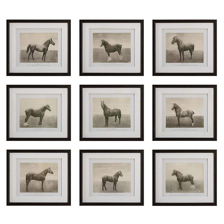 Image 2 Equine Dynasty 9-Piece Framed Wall Art Set