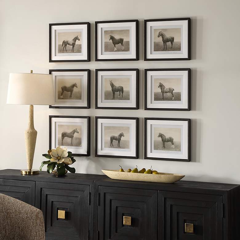 Image 3 Equine Dynasty 9-Piece Framed Wall Art Set more views