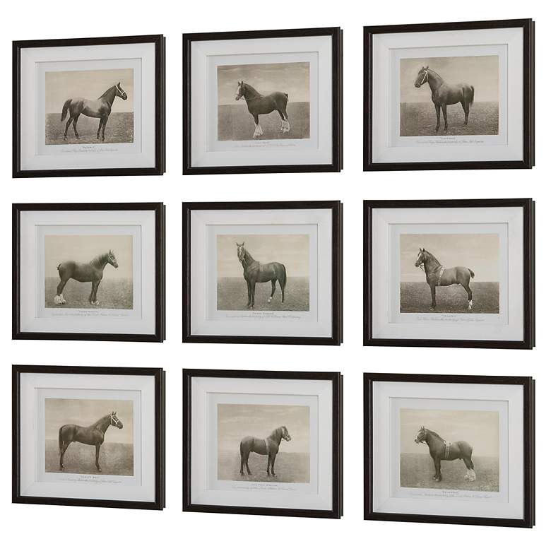Image 4 Equine Dynasty 9-Piece Framed Wall Art Set more views