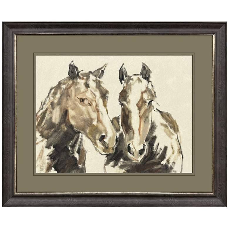 Image 1 Equine Sketch Duo 45"W x 37"H Modern Framed Art