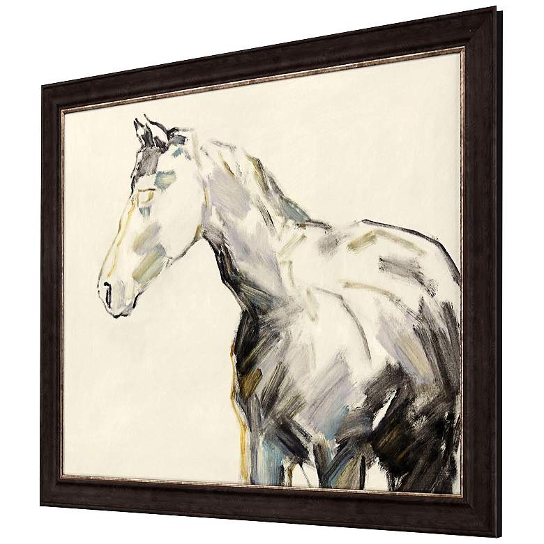 Image 2 Equine Sketch Look 45"W x 37"H Contemporary Framed Art more views
