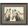 1_Equine Sketch Together 45"W x 37"H Modern Framed Art