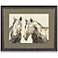 Equine Sketch Together 45"W x 37"H Modern Framed Art