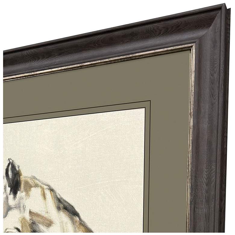 Image 3 Equine Sketch Together 45"W x 37"H Modern Framed Art more views