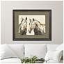 4_Equine Sketch Together 45"W x 37"H Modern Framed Art more views