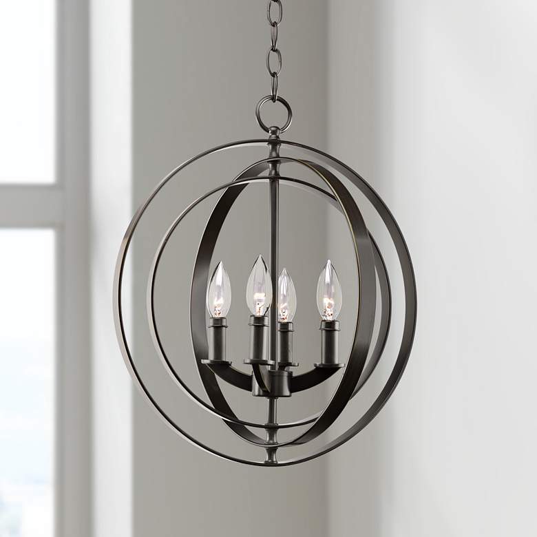 Image 1 Equinox Collection Bronze 16 inch Wide Pendant Light
