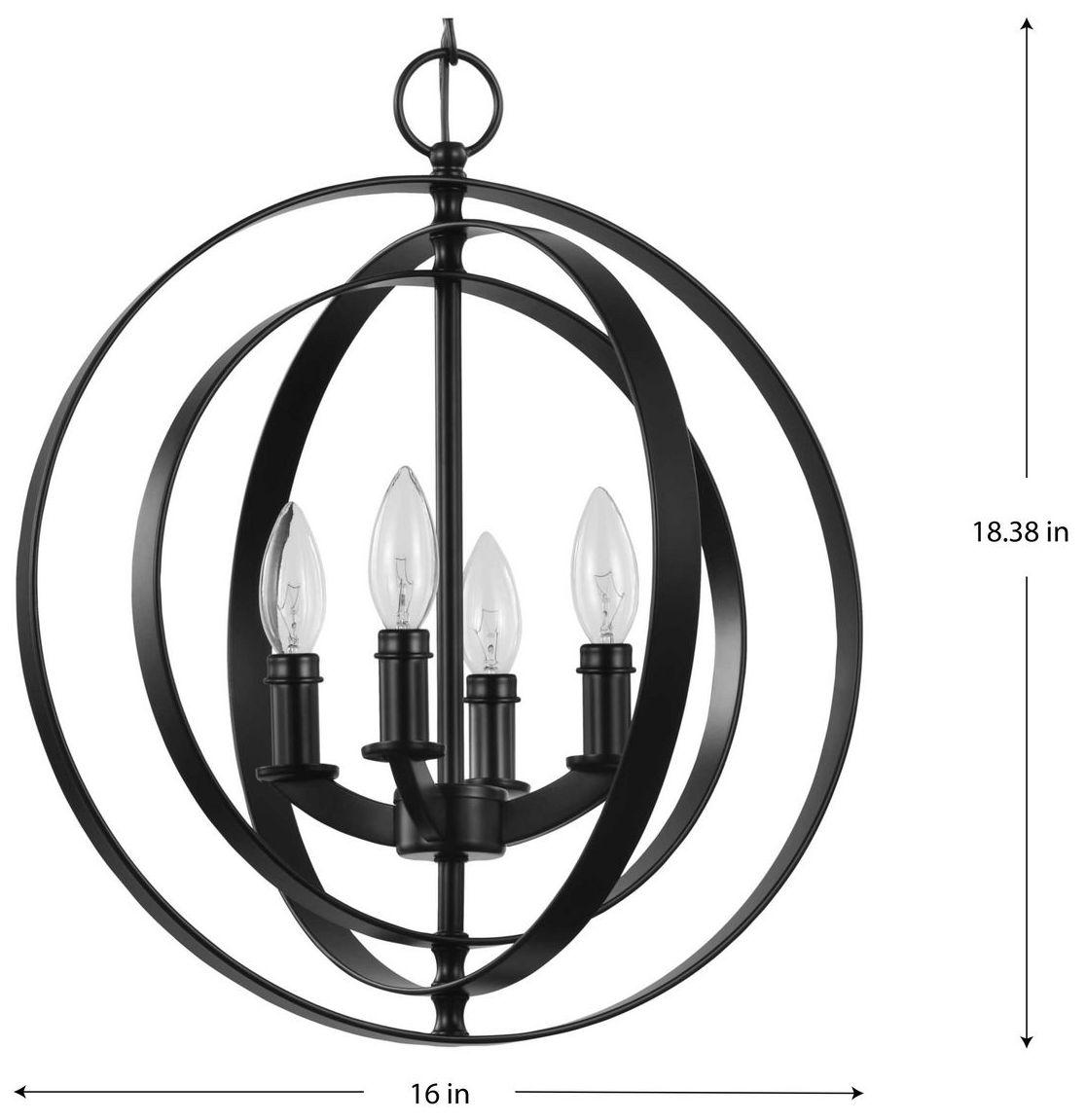 Image 4 Equinox Collection Four-Light Sphere Pendant more views