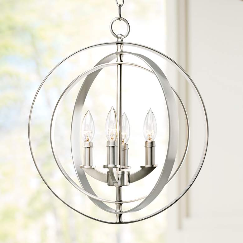 Image 2 Equinox Collection Silver 16 inch Wide Pendant Light