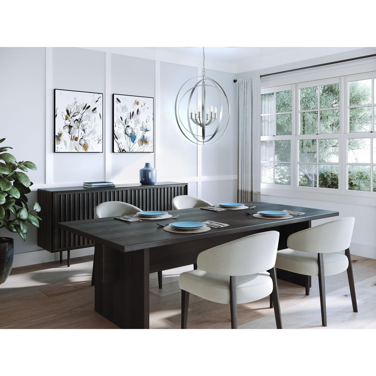 Image 2 Equinox Collection Six-Light Sphere Pendant Light more views