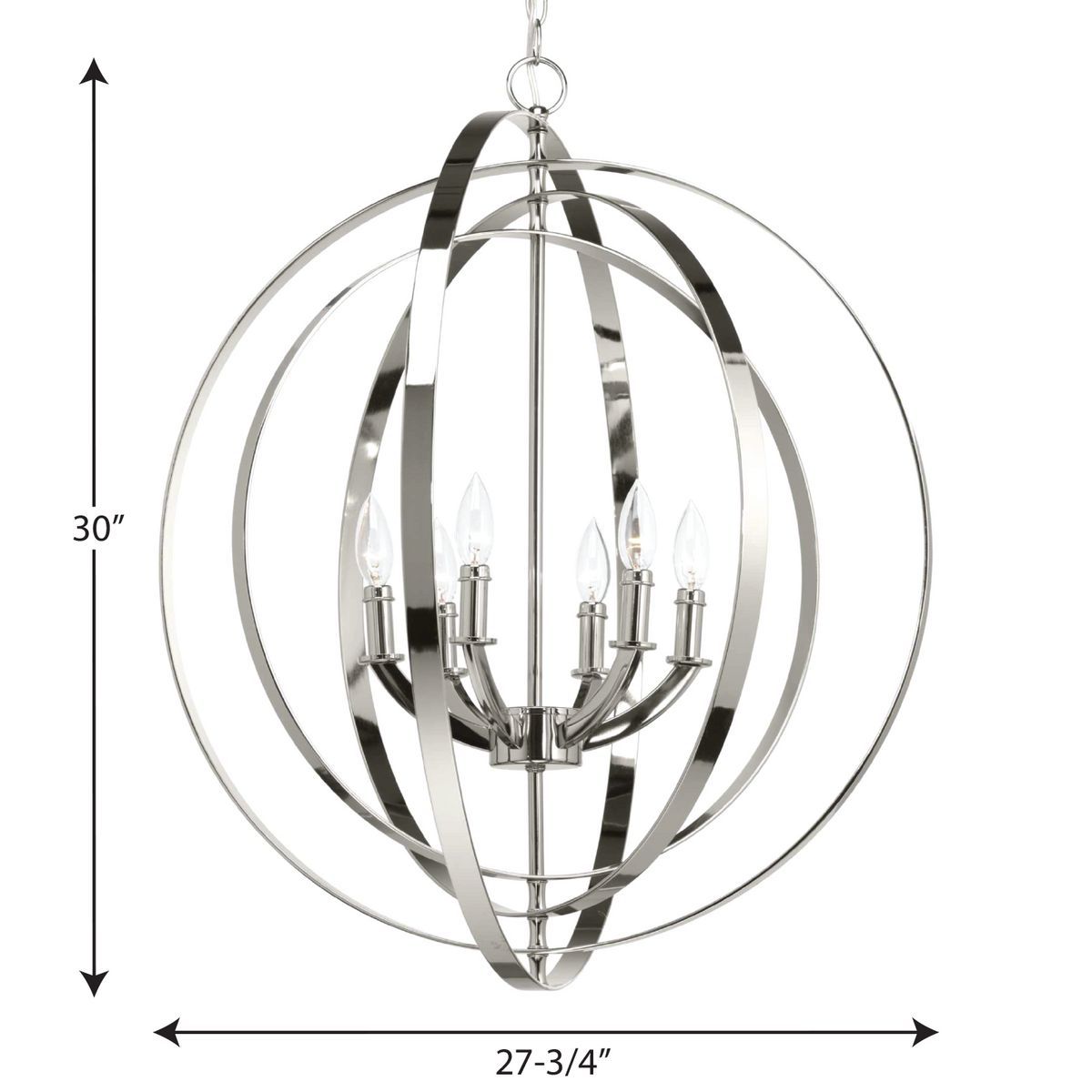 Image 6 Equinox Collection Six-Light Sphere Pendant Light more views