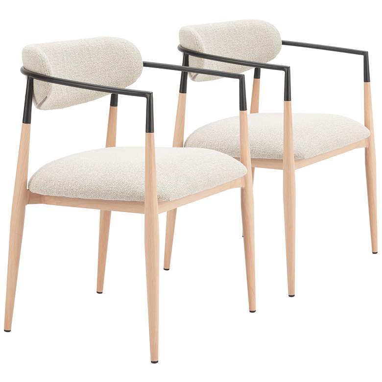 Image 1 Equinox Dining Chair (Set of 2) Oyster Gray & Natural