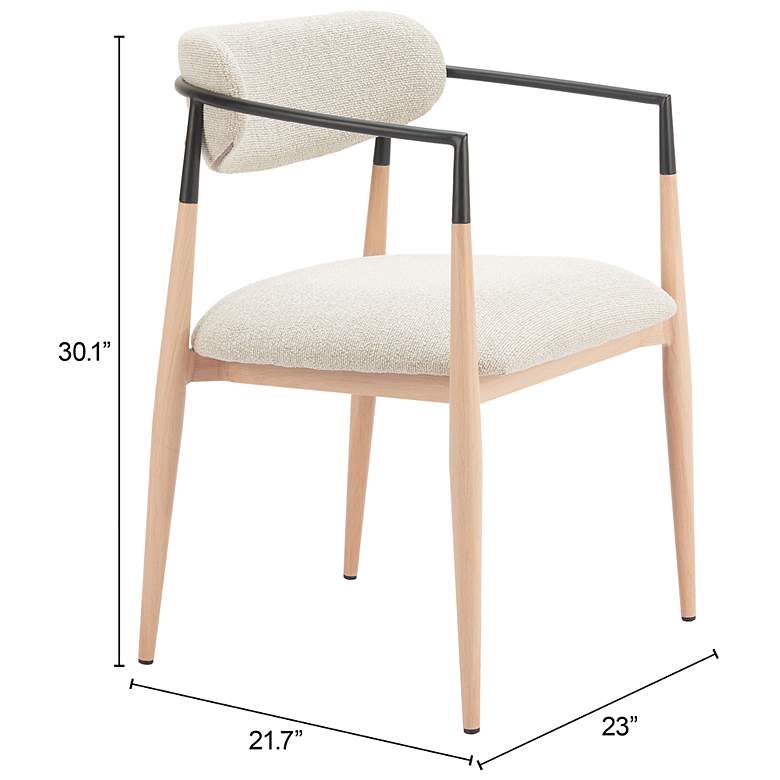Image 7 Equinox Dining Chair (Set of 2) Oyster Gray & Natural more views
